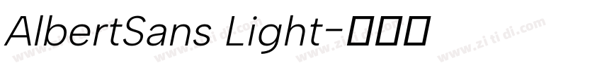 AlbertSans Light字体转换